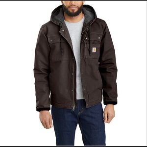 Relaxed Fit Washed Duck Sherpa-lined Utility Jacket